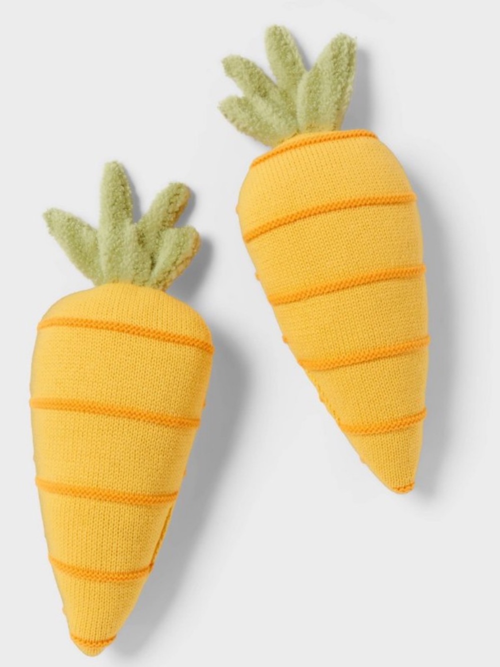 New! Set of 2 Spring Carrot Shaped Throw Pillows by Spritz™
